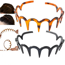 Peinetas dentadas en forma de U Diademas reversibles en zigzag2