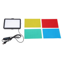 LED Photo Lights 6000K Adjustable USB Power Optional Small Tripods And Color Filters For Video Recording And Streaming