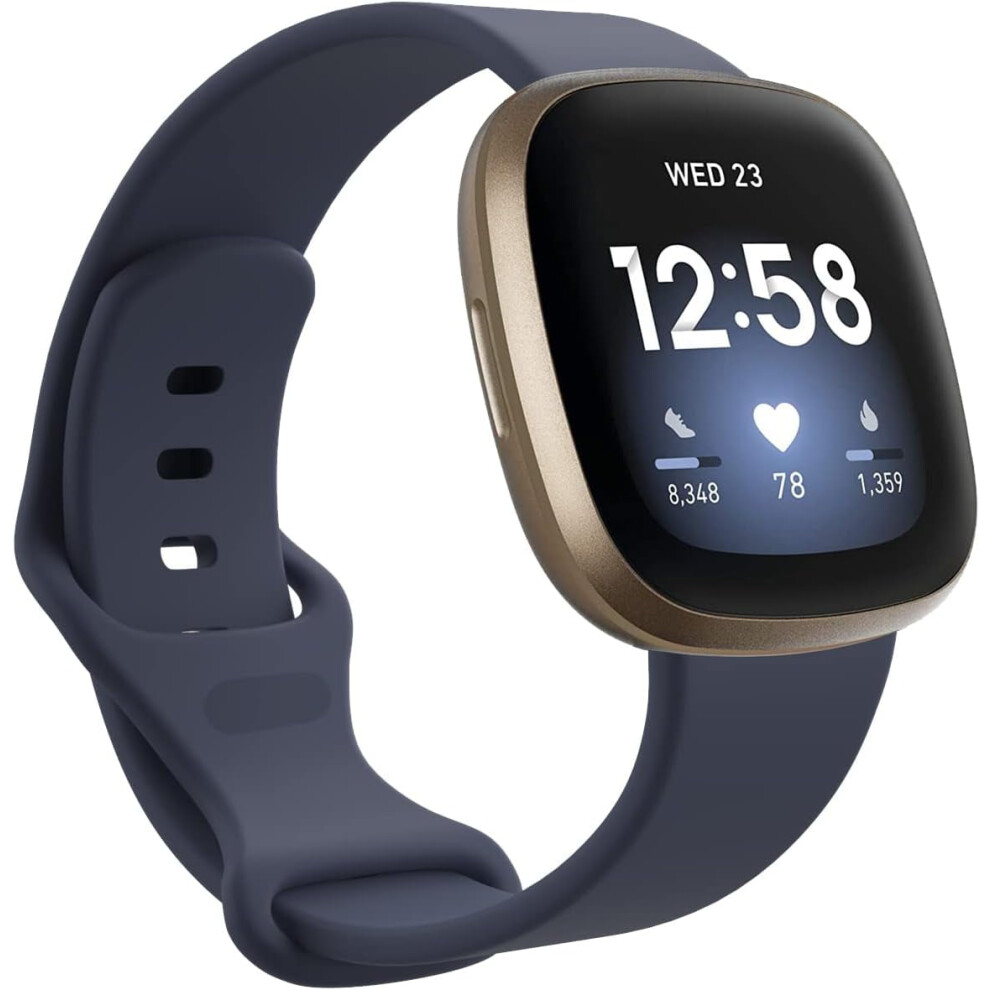 Soft Silicone Band Compatible With Fitbit Versa 4/Versa 3/Sense Â Quick Fit Replacement Watch Strap 9479868096639