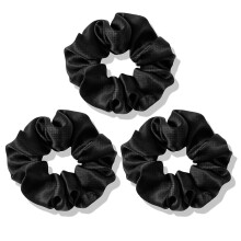 coleteros de seda para el cabello, ideales para mujeres y niñas. Bandas elásticas negras para sujetar la coleta. Regalos de Navidad.