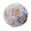 10pcs 12 Sided Dice D12 Polyhedral Dice for Table Games, White Gray, 12mm 4