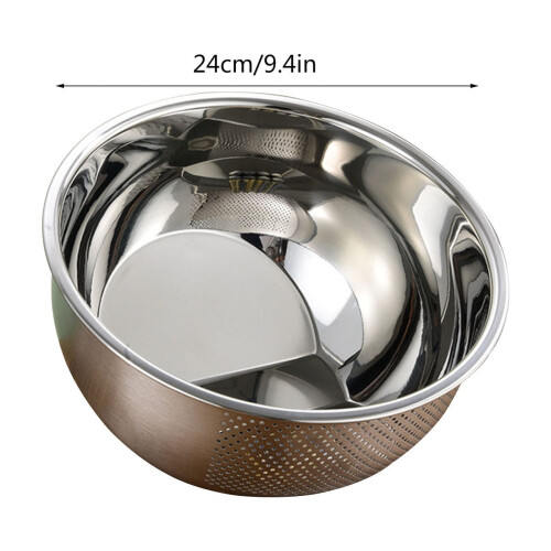 Stainless Steel Rotating Drain Basket 24cm 2
