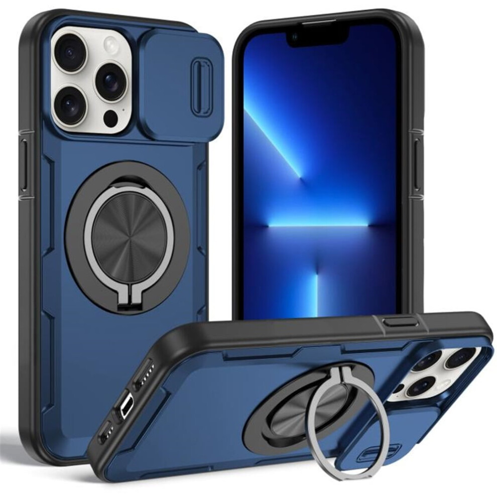 Iphone 13 Pro Case With Rotating Metal Stand, Magsafe Charging, Sliding Camera Cover, Shockproof & Dropproof Â Compatible With Iphone 13 Pro Blue 9340959342570
