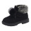 Girls' Winter Snow Boots Thick Sole Solid Color with Zipper 1