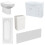 NES Home White 1050mm Freestanding Basin Vanity WC Unit Bath Panel & BTW Toilet 2