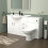 NES Home White 1050mm Freestanding Basin Vanity WC Unit Bath Panel & BTW Toilet 5