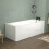 NES Home White 1050mm Freestanding Basin Vanity WC Unit Bath Panel & BTW Toilet 4