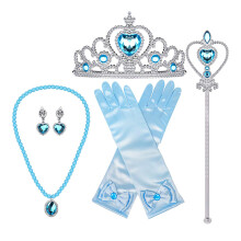 Prinsessa Pukeutumistarvikkeet Cosplay Set Loistavat korut Kimalteleva Design Prinsessa Asusteet Kruunu Taikasauva Kaulakoru Korvakorut Käsineet