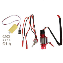 Auto-accessoire voor crawlerauto's: RC-lier voor modelvoertuigen, elektrische metalen lier met afstandsbediening, nylon kaapstanderdraad, zeer