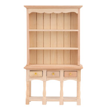 Armario miniatura clásico de madera, fina artesanía, mini librería para casa de muñecas, estante de exhibición, mini almacenamiento de madera,