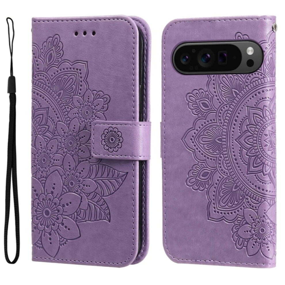 Pu Leather Flip Wallet Case For Google Pixel 9 Pro Purple 919886084892