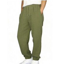 Pantaloncini sportivi casual per bambini in tinta unita con vita regolabile, pieghe e tasca (Y, 100% cotone)