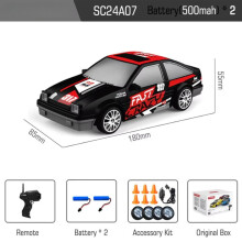 Mașină de drift RC1: 24 Mașini de curse de mare viteză cu telecomandă, 2,4 GHz, 4WD, mașină de jucărie pentru hobby, cu faruri