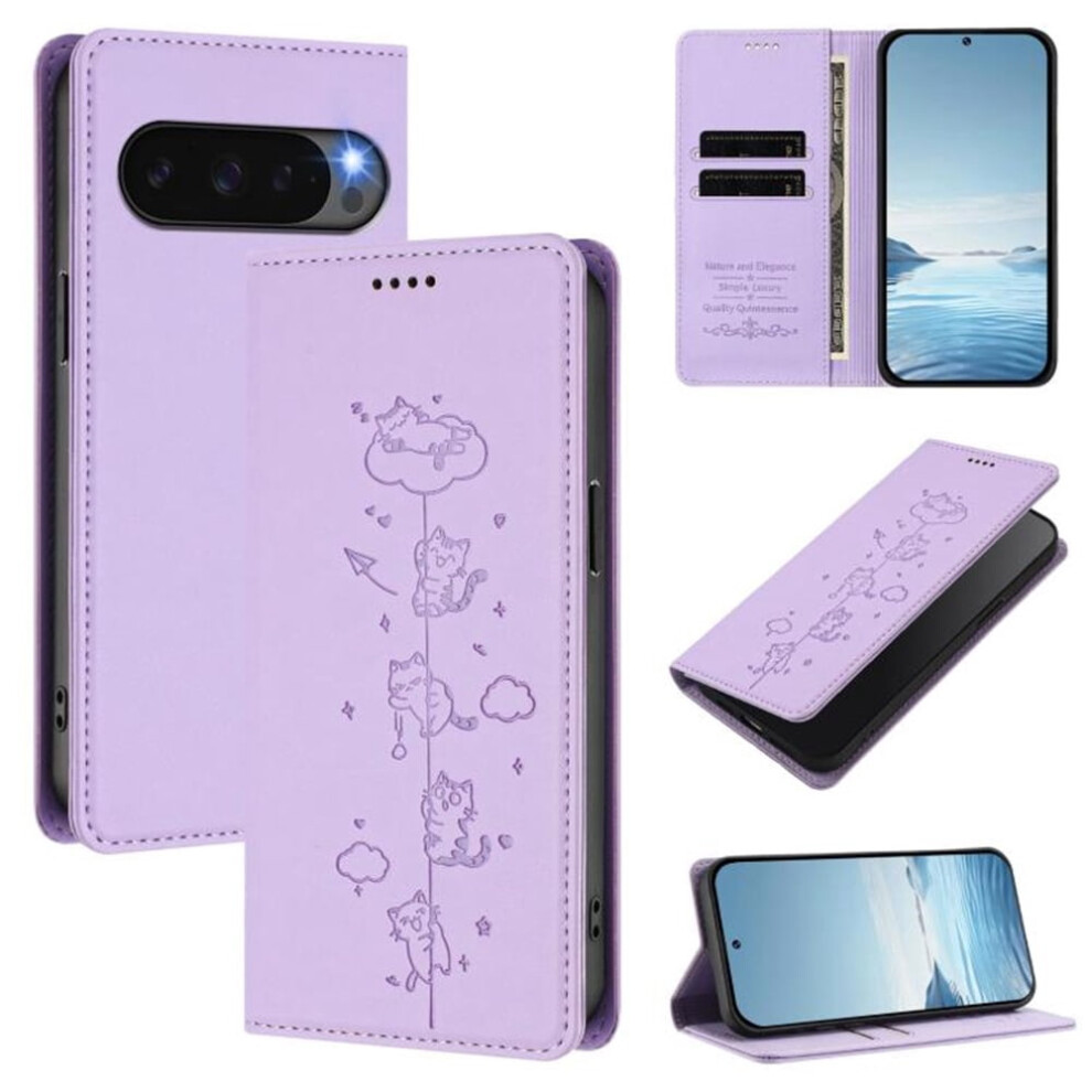 Leather Flip Wallet Case For Google Pixel 10 Â Purple 919886088043