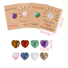 Cartes de Saint-Valentin avec pierres en cristal en forme de cœur (paquet de 40)