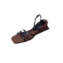 Sandali da donna Willtoo con punta quadrata e tacco medio spesso | Moda estiva stile europeo nero