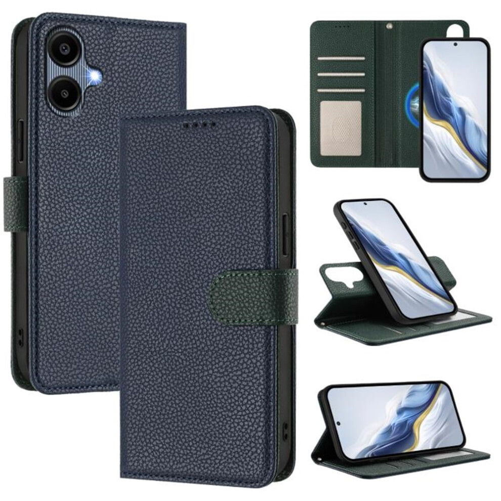 Rfid Blocking 2-In-1 Magnetic Flip Wallet Case With Wrist Strap For Samsung Galaxy A06 5G/4G Â Blue 9357860062077