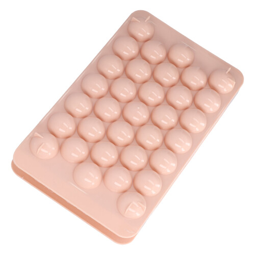 2Pcs 33-Grid Ice Cube Mold Pink ABS DIY Ice Ball Maker Kitchen Bar Accessories 2