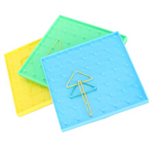 Educational Kids Nail Board 3Pcs Colour Pegboard Puzzle with Rubber Bands Set