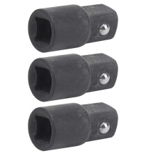 High Carbon Steel 3 Pcs Socket Adapter 3/8 to 1/2 Ratchet Wrench Conversion