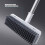 Broom and Dustpan Set White Adjustable Long Handle 3-in-1 8