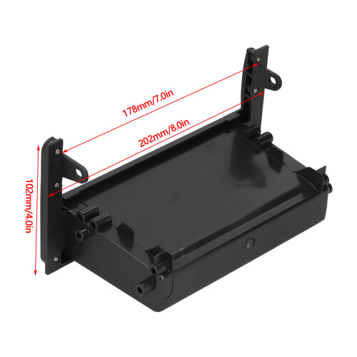 Single DIN Stereo Frame Mount Kit with Storage Box for Car Dash Panel Upgrade 2