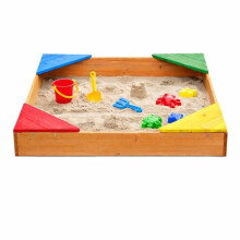 Cassone per bambini - GINGER HOME - 4 sedili colorati - Legno di abete durevole - Fondo non tessuto