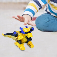 Carrinho de Dinossauro Transformável para Crianças – Veículo de Engenharia Transformável, Brinquedo Interativo de Empurrar e Brincar, Presente