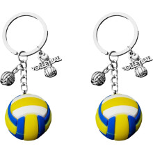 2er-Set Volleyball-Schlüsselanhänger, Autoschlüsselanhänger, Taschenanhänger, Volleyball-Zubehör, kleine Geschenke, Sportanhänger, niedliche