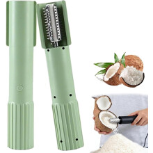 Portable Cordless Coconut Grater, Stainless Steel Rotating Roller, Anti-Splash Design, Easy-Clean – Compatible with Home Kitchen
