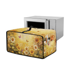 Capa para forno elétrico com bolso lateral, fácil de limpar, proteção decorativa contra poeira e manchas, 57 cm x 47 cm x 33 cm, estampa de
