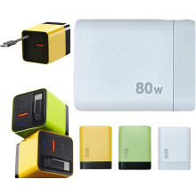 3-in-1-Ladegerät mit Einzugsmechanismus, 80 W max. Schnellladefunktion, verbessertes 3-in-1-Ladegerät mit Einzugsmechanismus, skalierbares