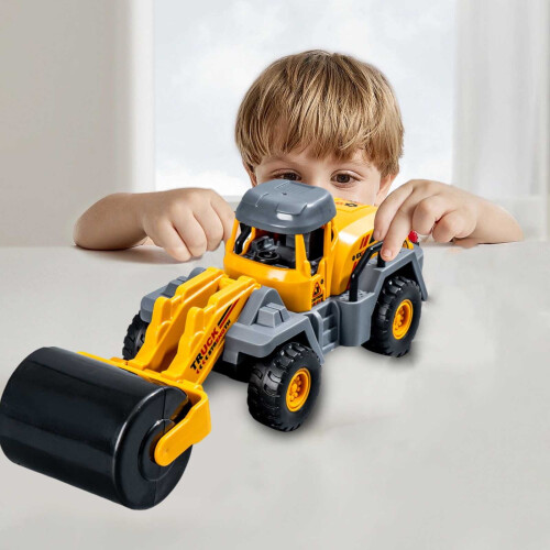 Engineering Vehicle Toy with Push-Pull Action, ABS Plastic,
