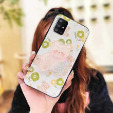 Phone Case Compatible with Samsung Galaxy A71 5G – Cute Quicksand Cartoon Design, Kickstand, Waterproof, Glitter, Lens Protection