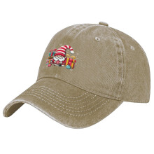 Unisex Retro Washed Christmas Hat,Santa Claus Printed Baseball Cap,Adjustable Sun Hat,Perfect For Christmas New Year Celebrations