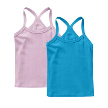 Meisjes Camisole 2-pack, zacht en ademend katoen, tanktop, roze, meisjesonderhemdjes 8-9 jaar