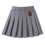 Pigeskoleuniform Plisseret Scooternederdel med Undershorts Pull On Elastisk Taljenederdel Grå 13-14 År 1