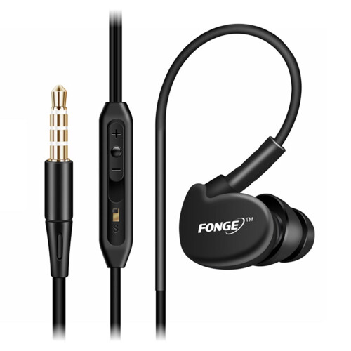 FONGE S500Ενσύρματα, αδιάβροχα ακουστικά μέσα στο αυτί, ακουστικά με γάντζο,