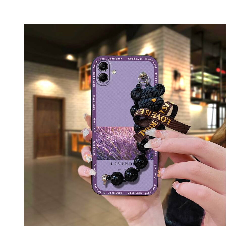 Phone Case Compatible With Samsung Galaxy A05/Sm-A055f Â Dirt-Resistant, Anti-Knock Silicone Cover With Bear Charm & Cartoon Design 9551475488257