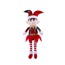Bábóg Plush Elf 17.5" – Bréagáin Seilfe Gleoite Saoire, Maisiúcháin Nollag Fhéile & Bronntanas, Ag luí le Téamaí Saoire