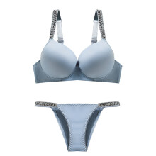 asdoklhq Pyjama voor dames ondergoed met strass steentjes op de schouderbandjes en een stalen ring die grote borsten smaller laat lijken. Bh- en