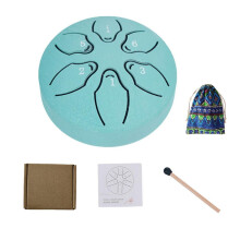 Sino de chuva de aço à prova d'água para jardim – Mini Handpan de 6 notas, compatível com uso externo.