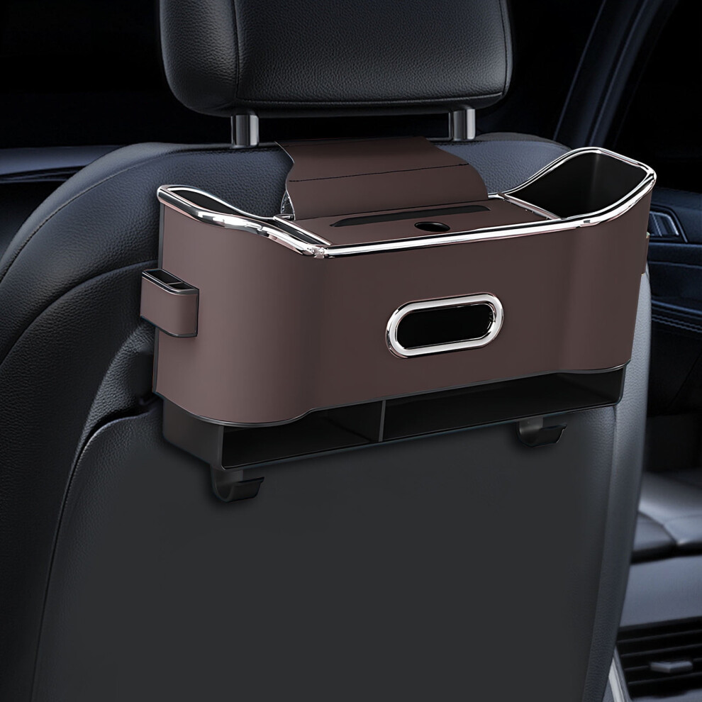 Clearance! Universal Car Seat Back Storage Box With 2 Cup Holders & Tissue Organizer Â Compatible With Most Vehicles 9028731698663