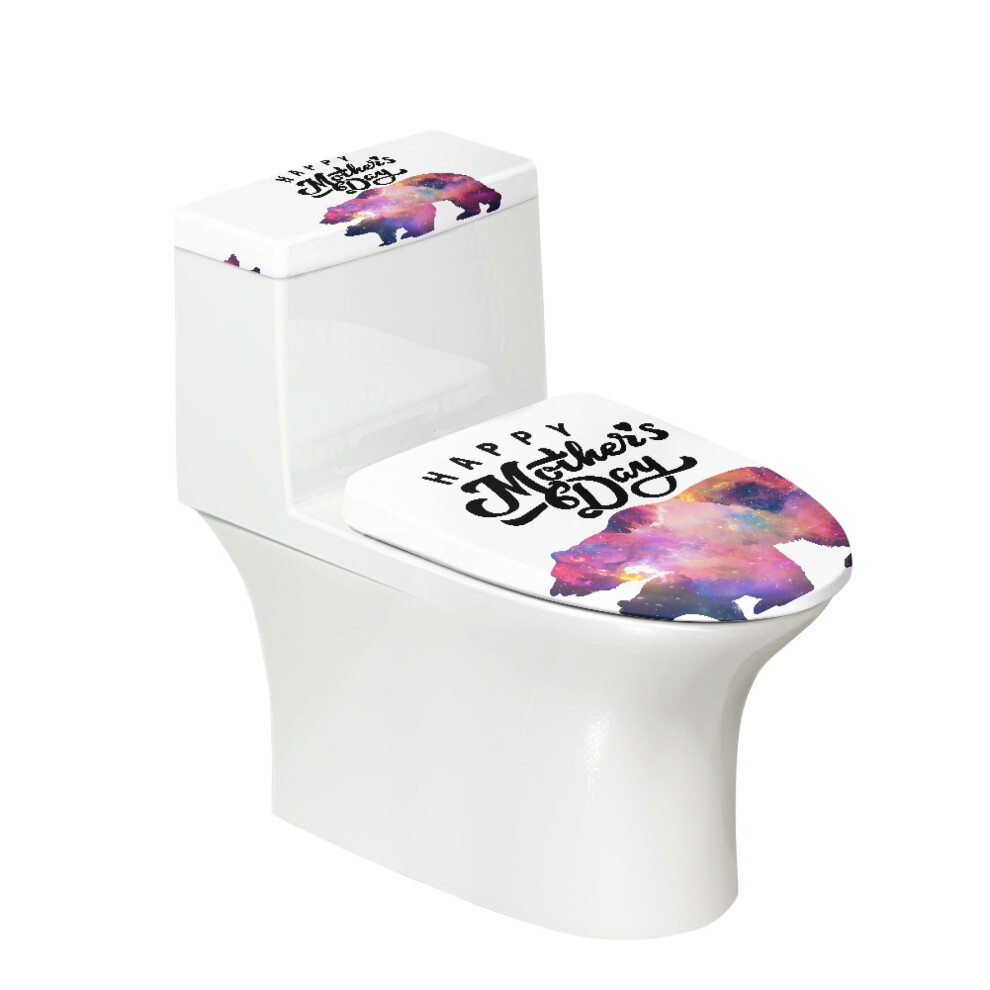 Toilet Dust Cover Set Mother's Day Gifts 2 Piece Stretch Fit Universal Lid Cover Set For Toilet Stretch 9028731699486