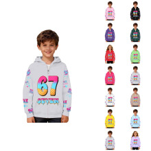 Kids Anime Print Zip-Up Hoodie Long Sleeve Casual Jacket