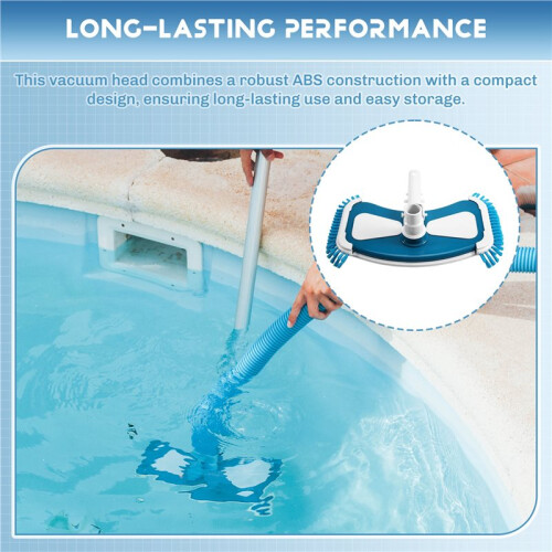 Pool Vacuum  Side Brushes Swivel Hose Connection Pole Handle for Swimming Pools 2
