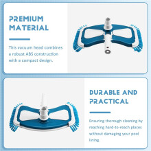 Pool Vacuum Side Brushes Swivel Hose Connection Pole Handle for Swimming Pools