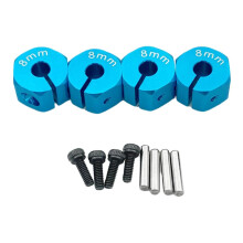 4Pcs RC Wheel Hubs Upgrade Parts for SCX10 CC01 RC Car Parts Replacement 8mm Blue