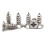 50Pcs M3x12mm Phillips Flat Head Self Tapping Screws, 304 Stainless Steel, Coarse Thread, compatible with Sharp Point 1