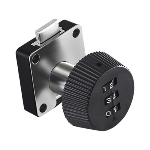Combination cam Lock Cabinet Code Lock Number Digit Code Security Lock Kitchen Cabinet Lock for Home Garage Mailbox Wardrobe BlackInclined41x41mm 1